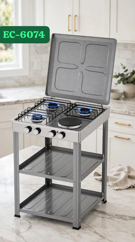 3 Gas 1 Electric cooker stand 2 Shelves