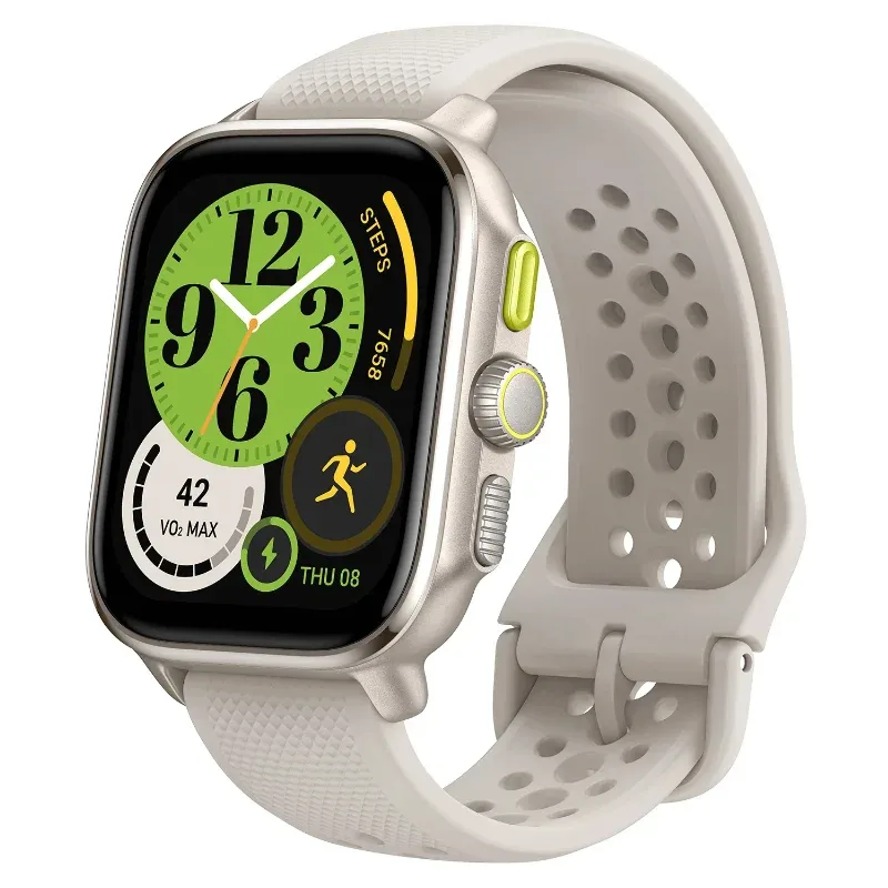 AmazFit Cheetah Active Edge (Square Face) GPS Smart Watch | Winner Champagne