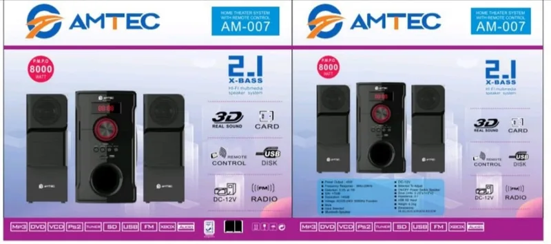 Amtec AM-007 Subwoofer Speaker System.