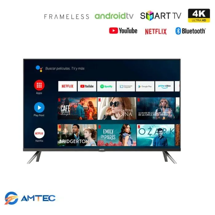 Amtec 50″ Inch 4k UHD Smart Android Frameless Tv