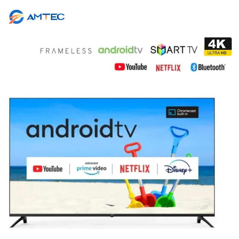 Amtec 50 inch Smart Android TV UHD 4K Frameless TV with Bluetooth (Netflix & Youtube)