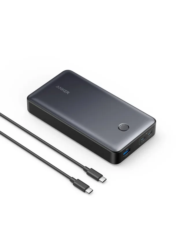 Anker 537 Power Bank (PowerCore 24K, 65W for Laptop) | Black
