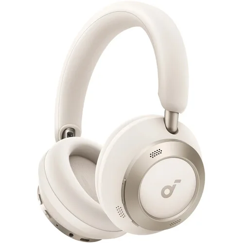 Anker Soundcore Space One Pro – Active Noise Cancelling Foldable Over-Ear Headphones – A3062H21 – Cream White