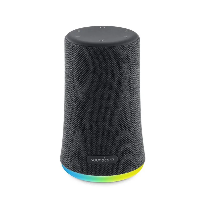 Anker SoundCore Flare Portable Mini Bluetooth Speaker (A3167012)-IPX7 Waterproof for Outdoor Parties, LED Light Show with 360° Sound and BassUp™ Techn