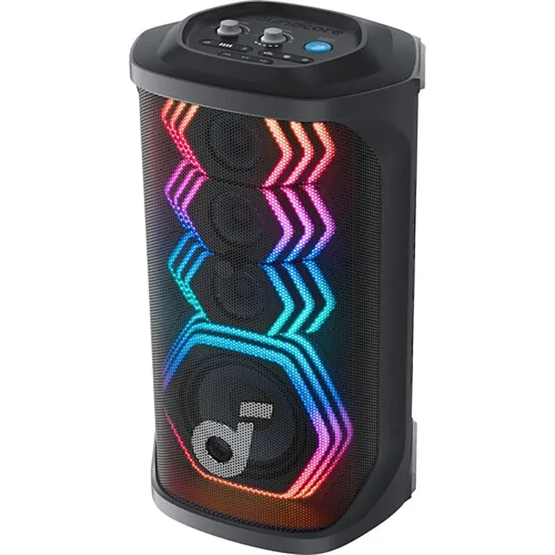Anker Soundcore Rave 3S | 200W AI Wireless Party Speaker with Dual Wireless Mics | Black