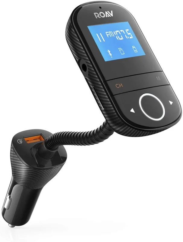 Anker Roav Smart Charge F3 - Bluetooth FM Transmitter & Car Charger - Black