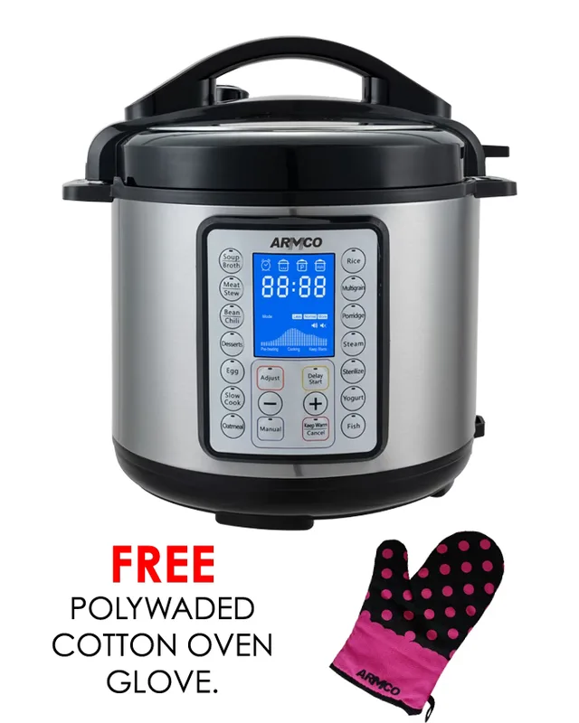 APC-EP1200UX – 12L Multi Function Electric Pressure Cooker, Aluminium Non-Stick Coated Pot (Soup, Meat, Chicken, Cake, Beans, Rice, Steam, Porridge, M