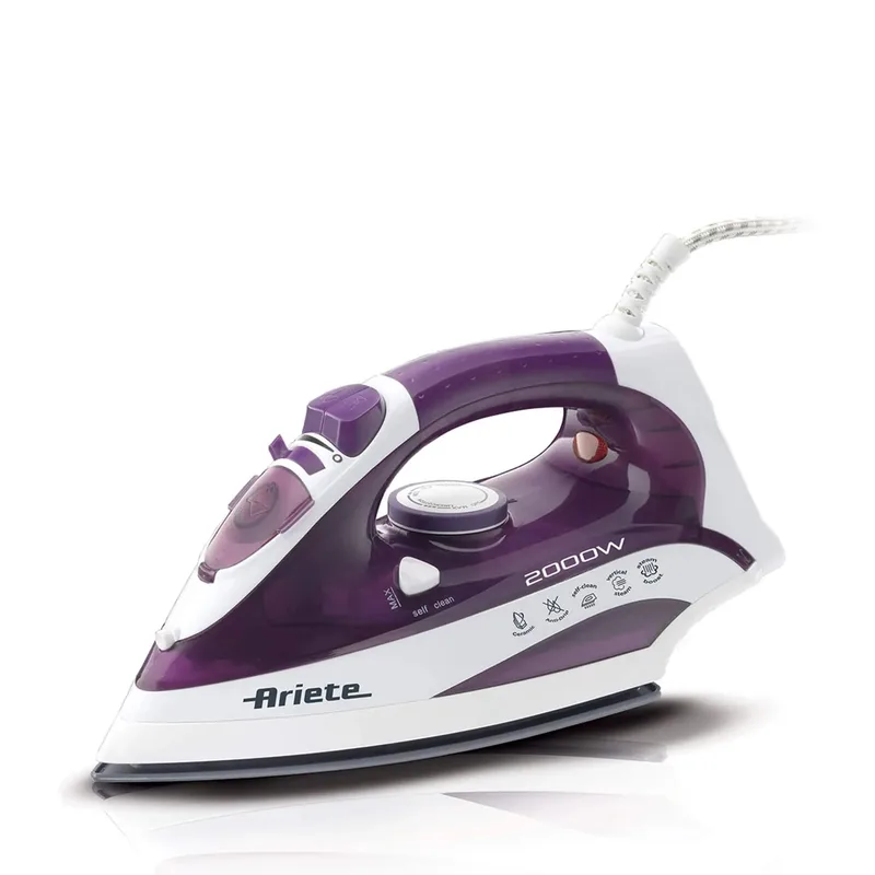 ARIETE 6235 Steam Iron, Ceramic Soleplate, 2000W – Purple