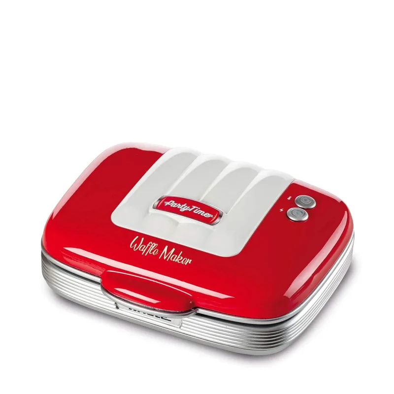 ARIETE Waffle Maker Retro Party – 700W, Red