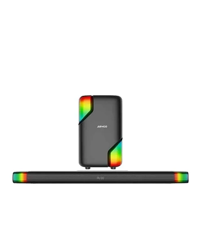Armco AHT-SB8110WX – Wireless SoundBar, 8.0″ Sub Woofer, 6000w PMPO, USB,FM Radio, High power output 105w (r.m.s), Remote Control with Bluetooth funct