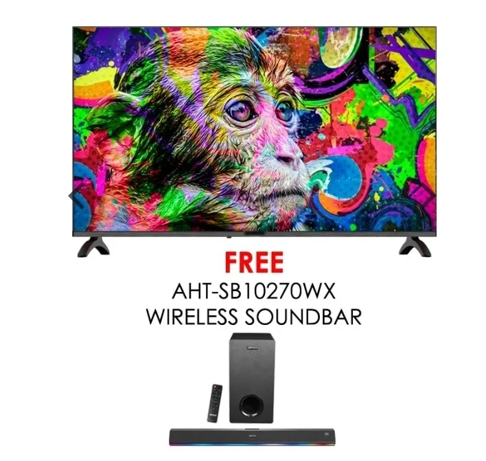 ARMCO LED-QSM65UHD – 65 inch QLED TV, Digital Q SMART 4K UHD, Android 14.0 OS, Frameless design, With 1 Free Remote (Regular + Voice remote)
