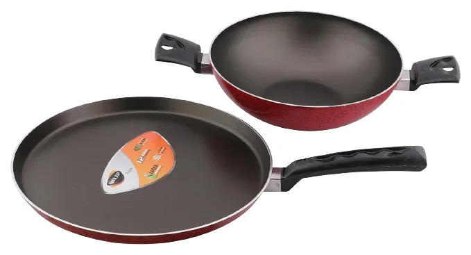 Bajaj ASPA 2Pc Set: Flat Griddle, Kadhai (without Lid) - SAGS05