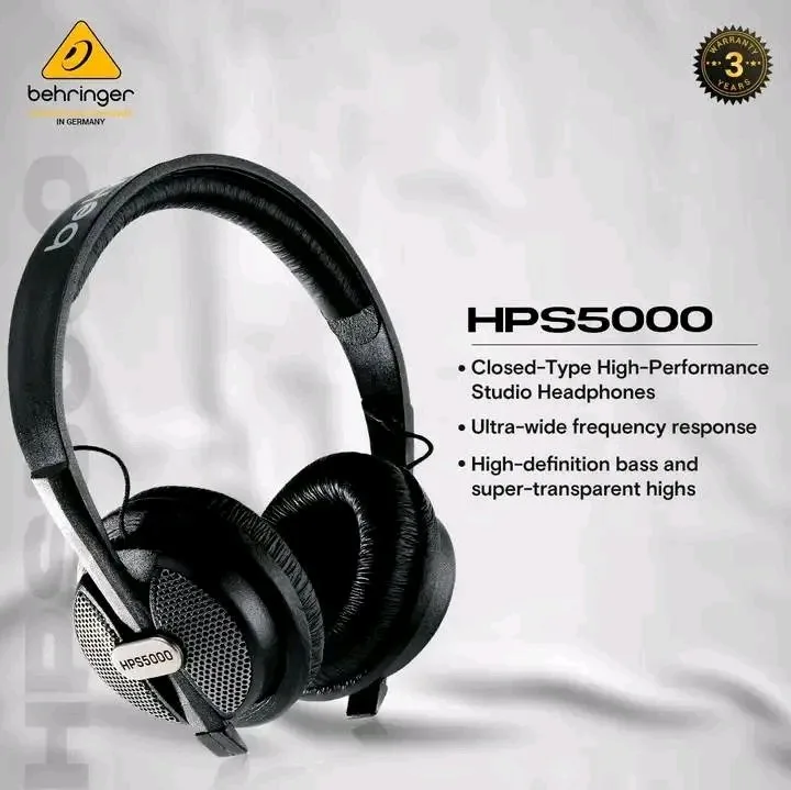 Behringer HPS 5000 Closed-Type Studio Headphones With High-Performance