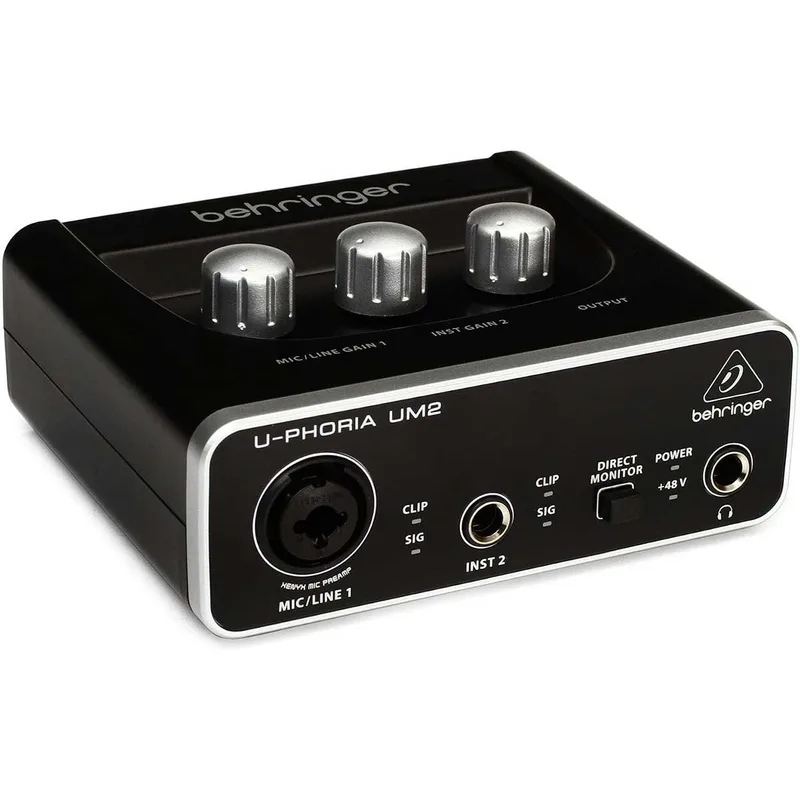 Behringer U-PHORIA UM2 2×2 USB Audio Interface Sound Card
