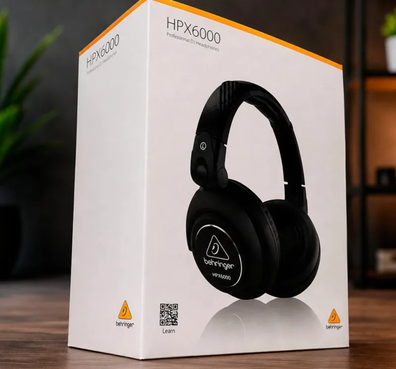 Behringer HPX6000 Professional DJ Headphones | Clean Audio & Bass