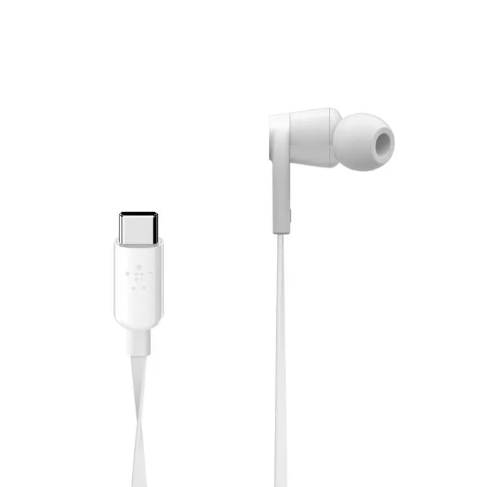 Belkin USB-C In-Ear Headphones White