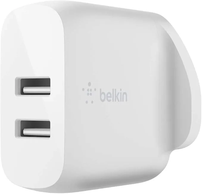 Belkin WCB002MYWH Boost Charge Dual USB-A Wall Charger 24W