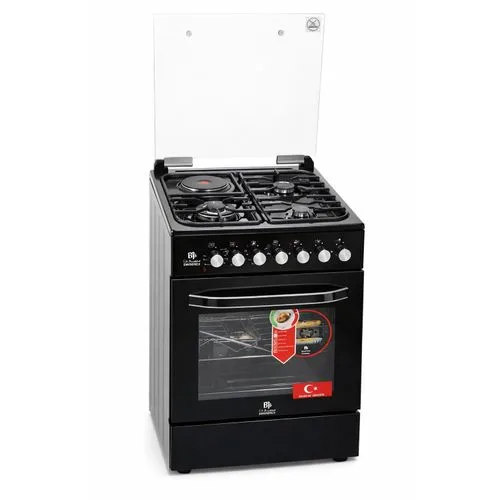 BJS B60604G 60×60 4 Gas Burner Standing Cooker With Electric Oven – Heavy Duty Professional Cooker for Home, Workshop, and Industrial Kitchen Applicat