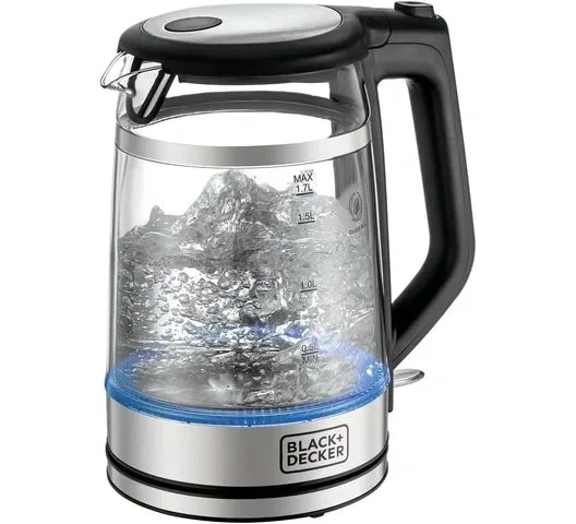 Black & Decker BLACK+DECKER GK220-B5 Cordless Kettle 1.7L – Fast Boiling, Safe Auto Shut-Off & Easy Pouring