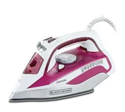 BLACK+DECKER X2400-B5 Ceramic Soleplate Steam Iron – 2400W