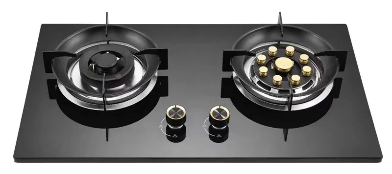 Bolesi built in hob cooker 2 gas burner Glass