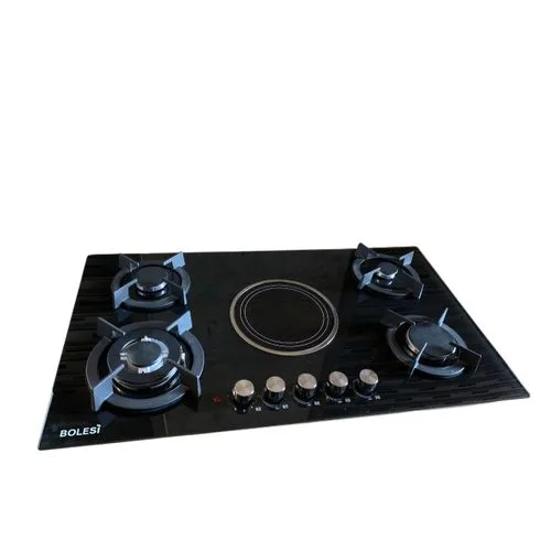 Bolesi built in hob cooker 4 gas 1 ceramic burner