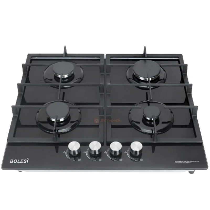 Bolesi 4 Gas Cast Iron with Gas Sensor 60*60 – HOB-H59-4006B