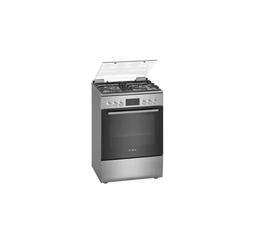 Bosch HXQ38AE50M 4 Gas + Electric Oven 60cm Standing Cooker – Semi Inox