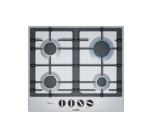 Bosch PCP6A5B90 60cm 4 Gas Stainless Steel Built-In Hob