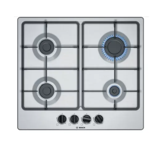 Bosch PGP6B5B60 60cm 4 Gas Stainless Steel Built-In Hob
