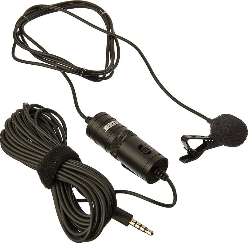 BOYA BY-M1 LAPEL Lavalier Microphone for Smartphones Canon Nikon DSLR Cameras Camcorders Audio Recorder PC