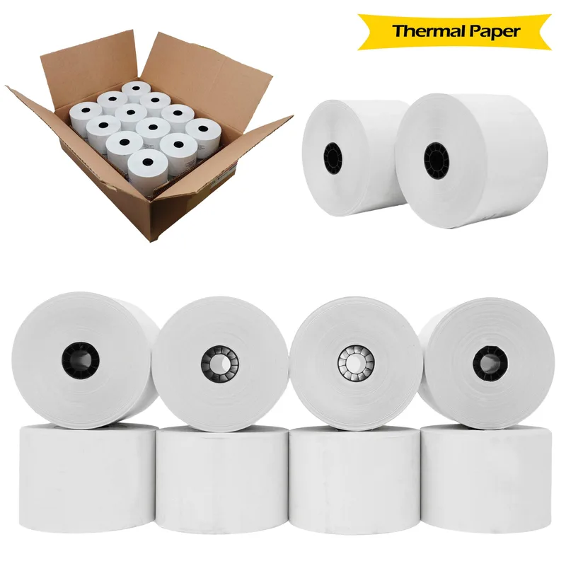 [12 Rolls] 2-5 ⁄ 16” x 356' ( 59mm Width x 3.32 Inches Diameter)