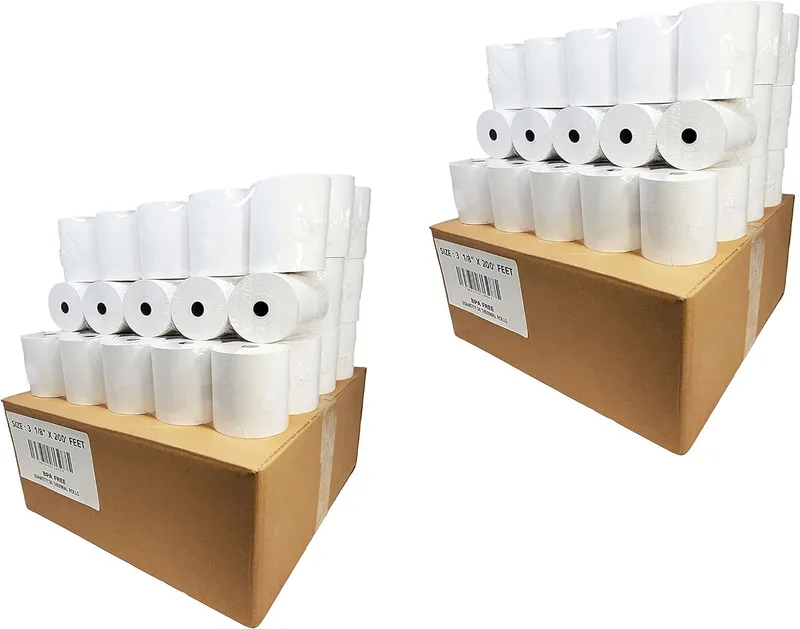 Smaller Rolls (318200-100) 3-1/8" x 200' (100 Rolls) Thermal Receipt Paper Rolls (This is not 230ft)