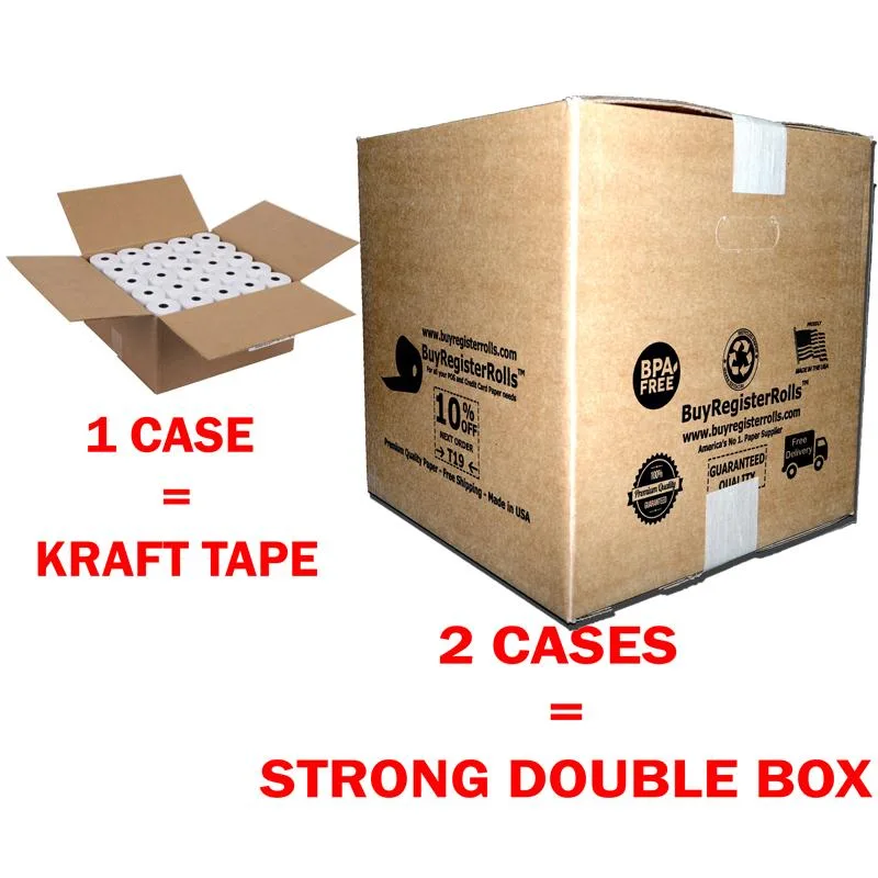 VX520 - ICT220 - Clover Mini Flex FD100ti 2-1/4" x 70' (50 Rolls With Core) - One Size Fits All CC Terminals