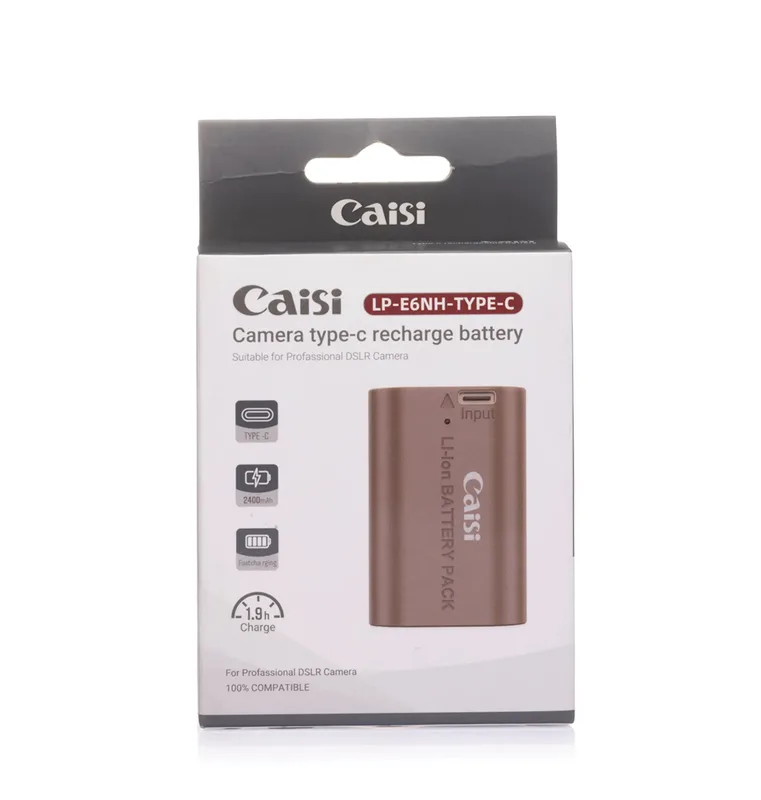 Caisi LP-E6NH Type-C Recharge DSLR camera Battery
