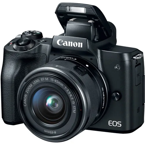 Canon EOS M100 Mirrorless Camera w/ 15-45mm Lens – Wi-Fi, Bluetooth, and NFC Enabled (Black)