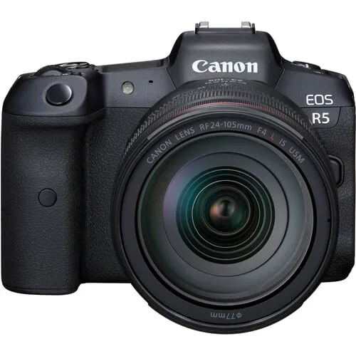 Canon EOS R5 Mirrorless Camera with 24 105mm f 4 Lens