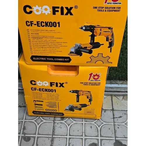 Coofix CF-ECK001 Electric Drill & Angle Grinder Combo Kit – Heavy Duty Professional Power Tool Set for Drilling, Grindin