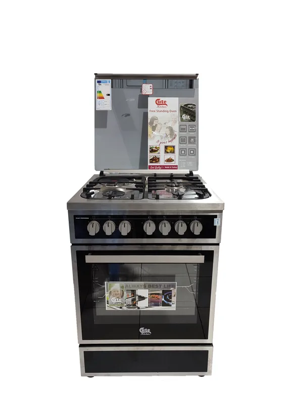Cute Kitchen 3 Gas + 1 Electric Cooker CK TE-6631 PROFESSIONAL BLACK