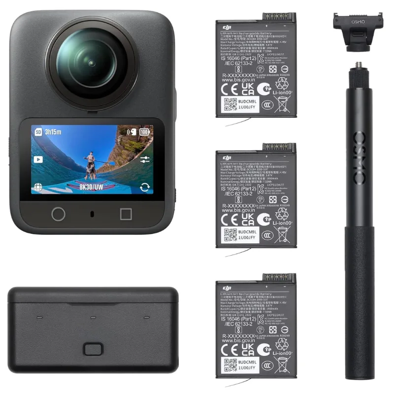 DJI Osmo 360 Camera Adventure Combo, Waterproof 8K 360° Action Camera