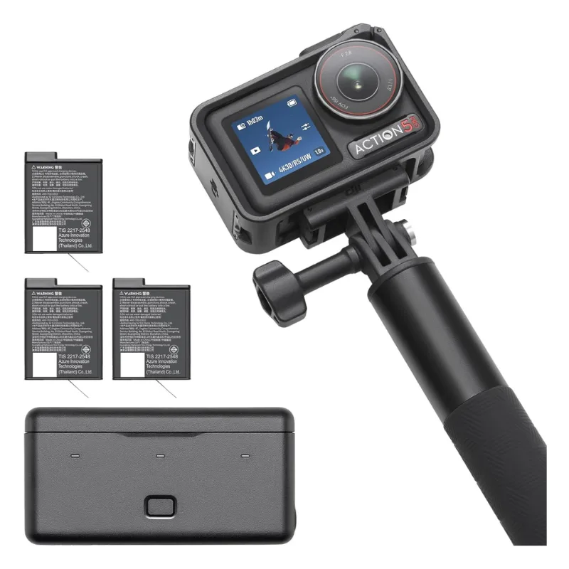 DJI Osmo Action 5 Pro Adventure Combo, Action Camera 4K with 1/1.3″ Sensor