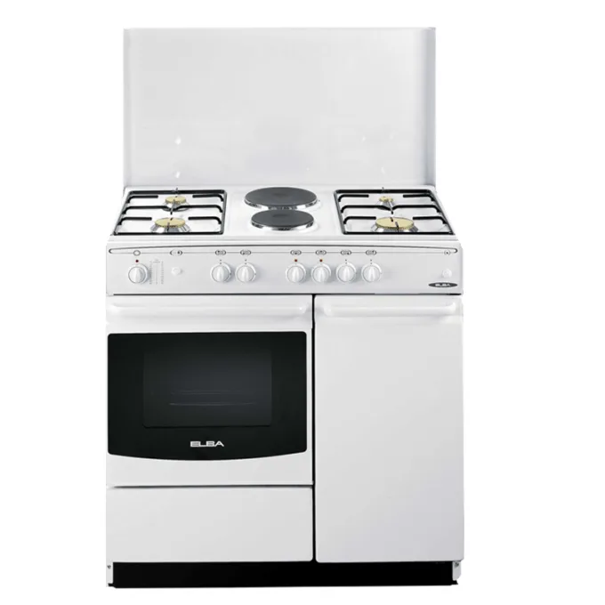 ELBA EB/164 4 Gas Burners + 2 Electric Plates Cooker – Versatile Cooking, Efficient Heat Distribution, Ideal for Home