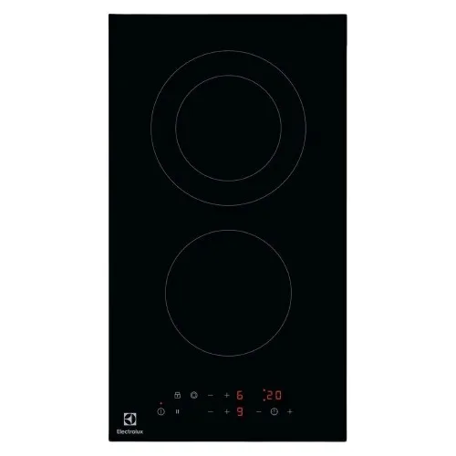 Electrolux Built-in Modular Radiant Electric Hob 2 Plate, 30cm, 2900W - LHR3233CK