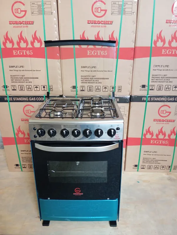 Eurochef Free Standing 3 Gas + 1 Electric Cooker with Electric Oven 60x65cm