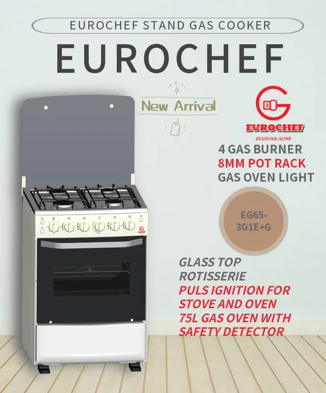 Eurochef 60 X 60 all Gas standing Cooker