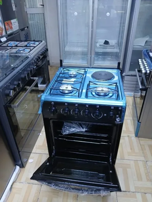 Eurochef EURO55-3G1EE Oven Free Stand Glass Top Cooker Rotisserie 60L