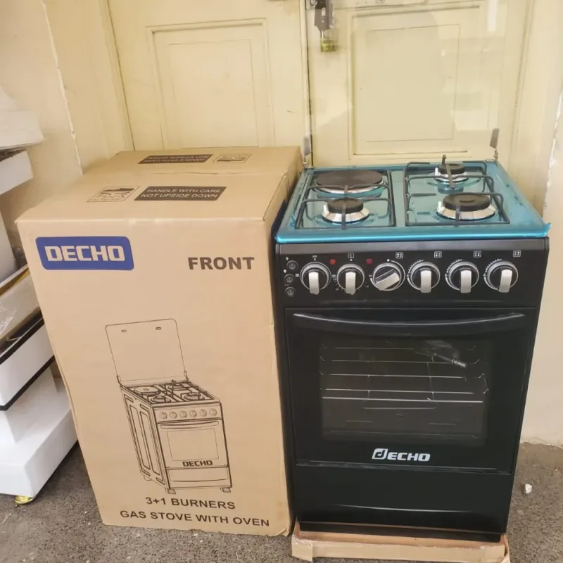 Euroken Decho 3 Burner Gas Cooker with Electric Oven – 3 Burner + Electric Hotplate Kitchen Cooker