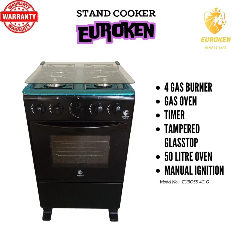 Euroken 4G 5055 Full Gas Standing Cooker with Gas Oven