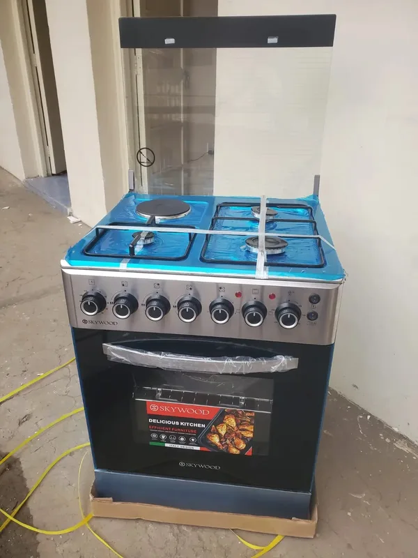 Euroken Skywood 60 by 60 Standing Cooker 3+1 Electric Hotplate with Electric Oven