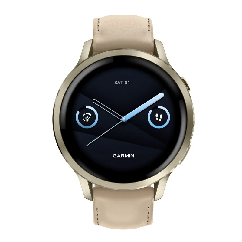 Garmin Venu 4 (41 mm) GPS Smartwatch – Beige/Lunar Gold (Wi-Fi)